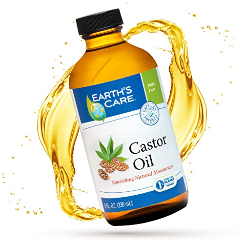 Earth's Care Castor Oil 100% Pure Expeller Pressed 8 Fl Oz