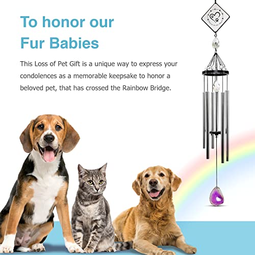 Just Fur Them Dog Memorial Wind Chimes Dog or Cat Pet Sympathy Loss of Pet