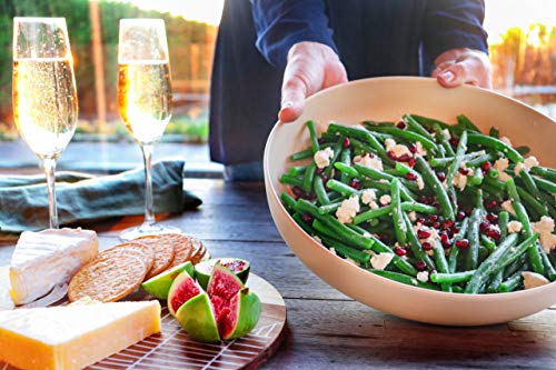 Large Salad Bowl with Lid 12 Inch Bamboo Fiber Salad Serving Bowl