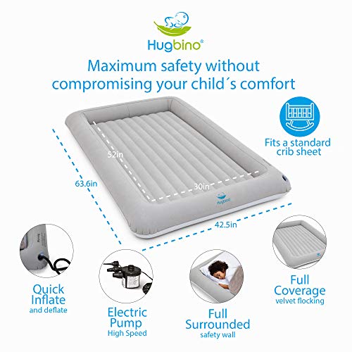 Hugbino Portable Kids Air Mattress With Electric Pump Bed Perfect For Camping