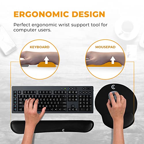 Wrist Rests for Keyboard and Mouse Pad Set Carpal Tunnel Syndrome Relief