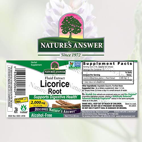 Nature's Answer Licorice Root Herbal Supplement