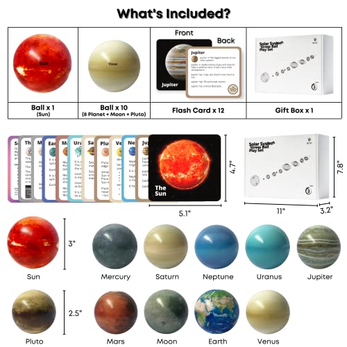 Kids Solar System Toys Planet Balls Stress Ball For Project Educational Toy  Gift