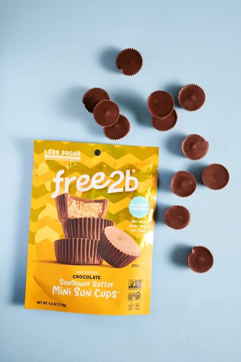 Free 2b Chocolate Sun Cups Minis, Gluten-Free, Dairy-Free, Nut-Free and Soy-Free - 4.2 Oz (Pack of 1) (Packaging May Vary)