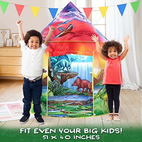 Dinosaur Discovery Kids Tent With Roar Button Extraordinary Kids Play Tent