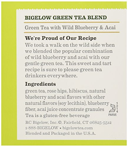 Bigelow Tea Green Tea With Blueberry 20 Ct