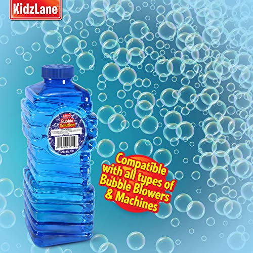 Kidzlane Bubble Solution Refill 67.63 oz | Large, Easy-Grip Bottle for Bubble Guns, Wands, Bubble Machines | Bubble Toy for Ages 3+
