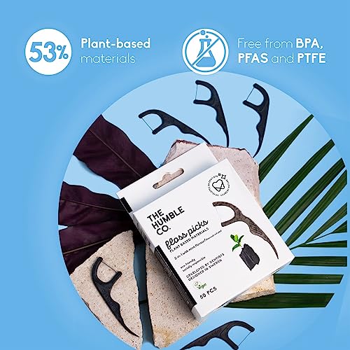 The Humble Co. Floss Picks 200 Count Plant Based Oral Care Cruelty Free