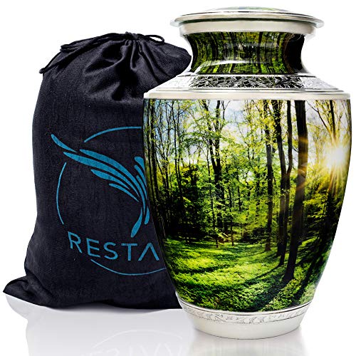 Peaceful Forest Urns for Ashes Adult Male. Cremation urns for Human Ashes Adult Female. Decorative urns for Human Ashes by Restaall