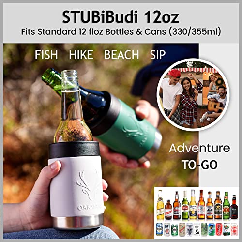 Stubibudi Beer Can Cooler 12 Oz Beer Bottle Opener Men Mist Grey