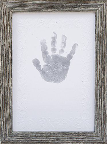 The Grandparent Gift Baby Keepsake Kit for Handprint or Footprint Farm House Frame