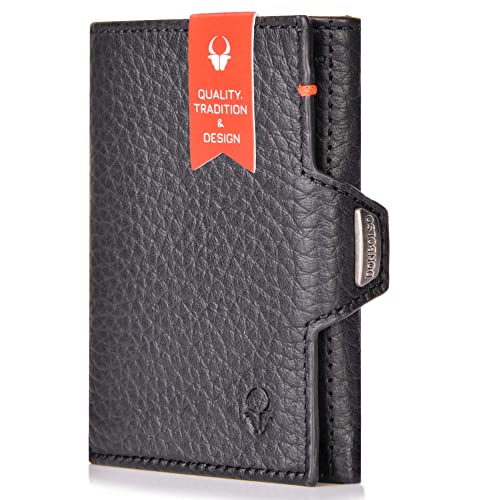 Donbolso Wallet Nextgen Slim Trifold Leather Rfid Wallet Grained Nappa Black