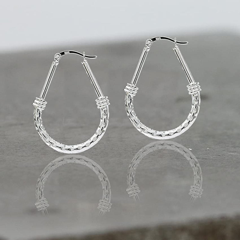 Lecalla 925 Sterling Silver Earrings for Women