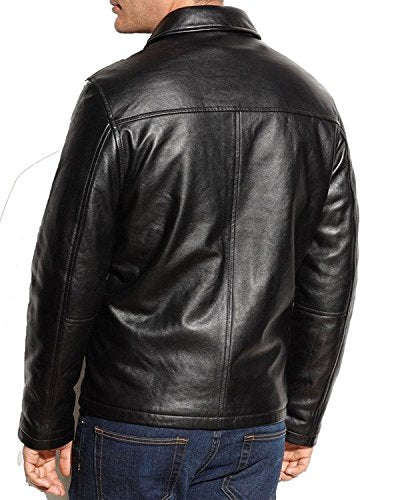 SID Lambskin Leather Men Lambskin Leather Jacket Royal Black XX-Large