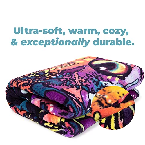 Dawhud Direct Colorful Cat Blanket 50x60 Inch Dean Russo Confident Cat