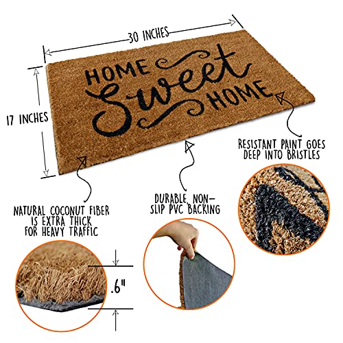 Home Sweet Home Doormat 30x17 Inches Welcome Mats Home Sweet Home