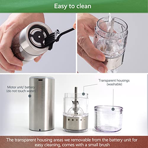 Jocuu Electric Coffee Grinder with 5 Adjustable Levels, Espresso Coffee Grinder with USB & One-touch Start, Portable Automatic Coffee Grinder for Home, Camping & Picnics, Includes Cleaning Brush