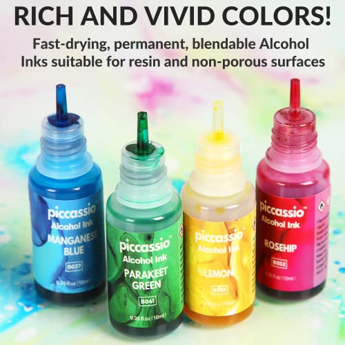 Alcohol Ink Set Epoxy Resin Dye- LETS RESIN Vibrant Colors Alcohol Ink For  Epoxy Resin, Concentrated Alcohol Based Resin Ink For Tumblers,Epoxy Resin