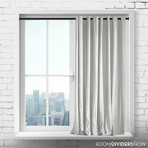 Room/Dividers/Now Tension Curtain Rod - Tension Window Rod - Bedroom, Kitchen Rod Black