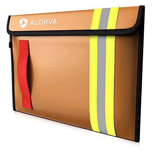 Alorva Fireproof & Water-Resistant Document Bag – 15.5 x 11 x 3-inch Pouch