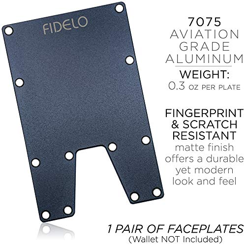 Fidelo Minimalist Wallet Faceplates Aluminum Wallet Not Included Navy Blue