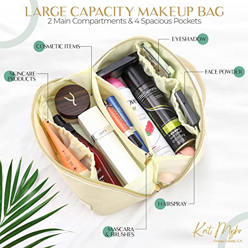 Kat Myhr Large Capacity Travel Cosmetic Bag Travel Makeup Organizer Bag