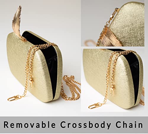 Before & Ever Clutch Purses for Women Gold Evening Bag Formal