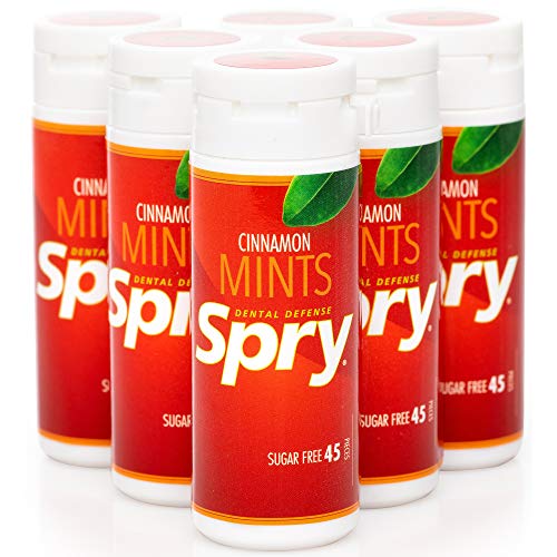 Spry Xylitol Mints Cinnamon Increase Saliva Production and Stop Bad Breath