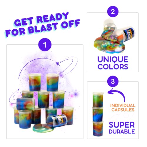 Neliblu Galaxy Slime Kit 12 Pack Unicorn Stress Relief Toys Diy Non Toxic