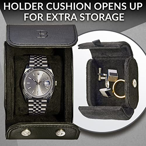 Leather Watch Roll Travel Case – Watch Travel Case for Men