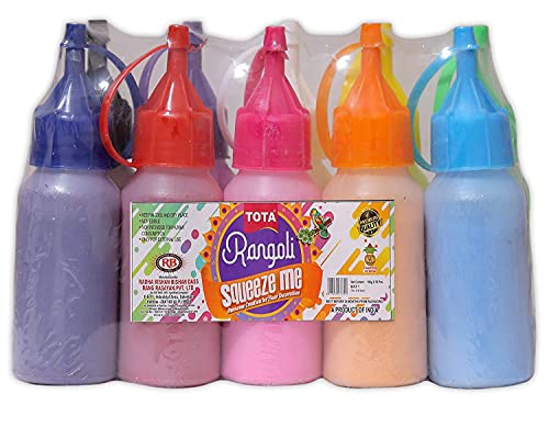 Tota Rangoli Colour Powder Bottles Kolam Rangoli Powder for Rangoli Multi Colour