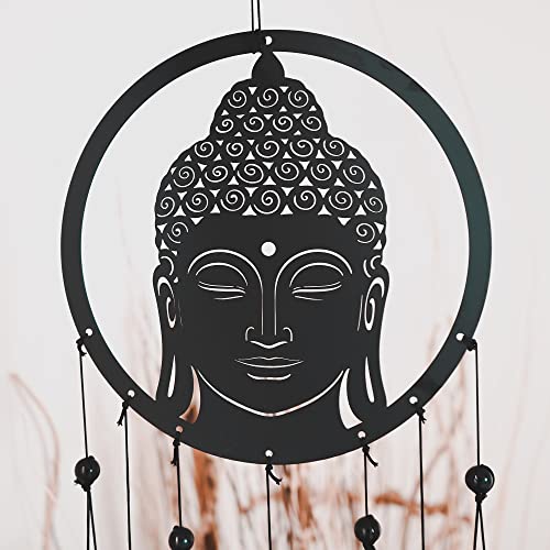 VP Home 28 Inch H Eternal Zen Buddha Wind Chimes Outdoor Garden Decor