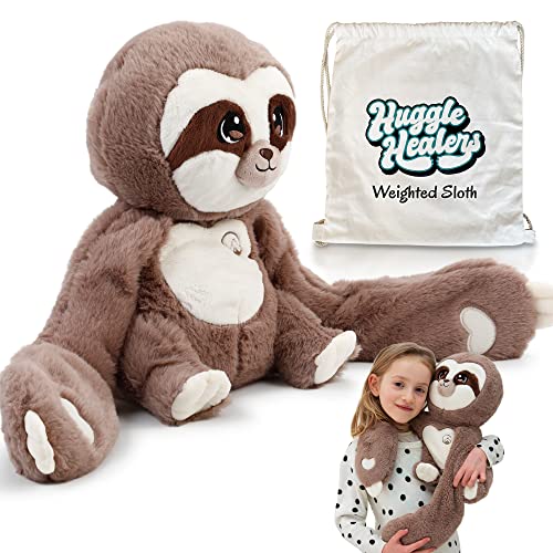 Huggle Healers Sloth Weighted Stuffed Animal Stuffed Animals for Kids  Lavender Heat Bag