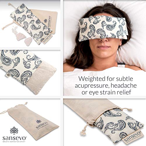SANSEVO Lavender Eye Pillow  Natural Paisley