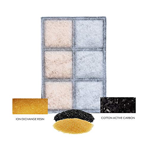 All Fur You Seashell Fountain Filters Packet of 4 Activated Carbon and Ion Exchange Resin