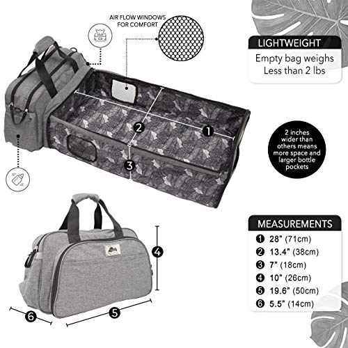 Diaper Bag Backpack Travel Bassinet - Foldable Baby Bag Bed Changing Station