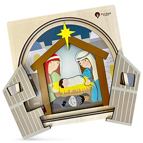 Premium Wooden Nativity Puzzle for Kids 4 Layers