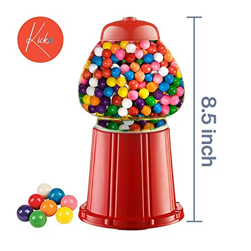 Kicko 8.5 Inch Gumball Machine - Classic Candy Dispenser - Perfect for Birthdays, Kiddie Parties, Novelties, Kitchen Buffet, Party Favor and Supplies
