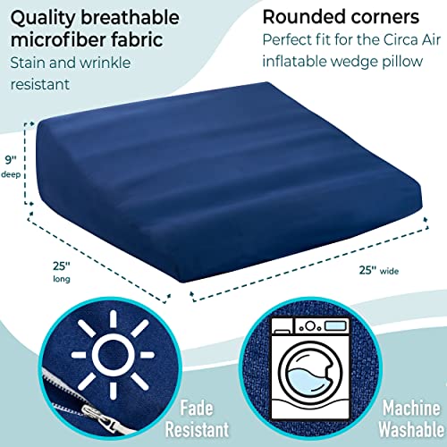 Circa Air Inflatable Bed Wedge Pillow Sleeping With Pillow Case Incline Pillow