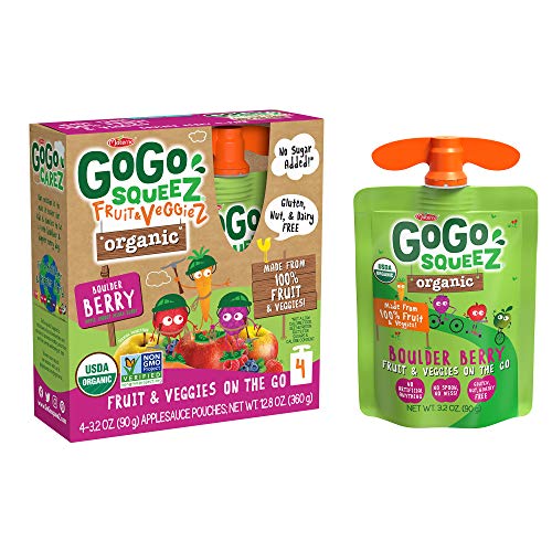 Gogo Squeez Apple Mixed Berry Carrot 3.2 Oz 4 Pouches Gluten Free Unsweetened