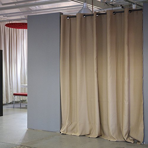 Room/Dividers/Now Tension Rod Room Divider Kit - Large B, 9ft Tall x 6ft 8in - 9ft 6in Wide (Mocha)