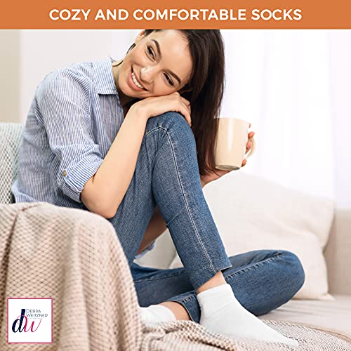 Debra Weitzner Non-Binding Loose Fit Sock - Non-Slip Diabetic Socks for Men and Women - Crew 3Pk Black