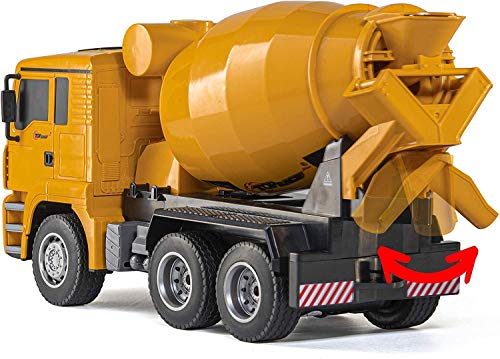 Top Race Remote Control Cement Truck Toy RC Cement Truck Gift Toys for 8,9,10,11 Years Old and Older 6 Channel Construction Toys, Works Well with Dump Trucks & Rc Excavator for Boys TR-120
