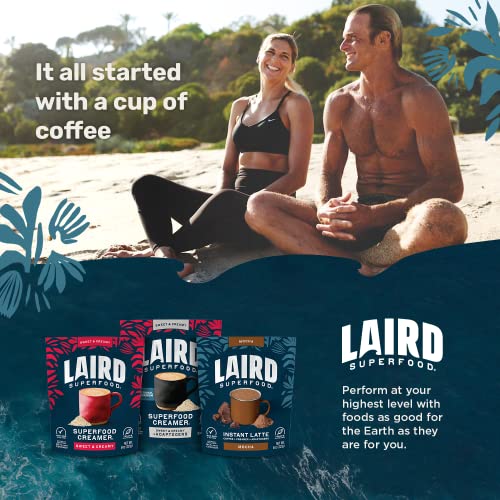 Laird Superfood Instant Latte 100% Arabica Coffee Sweet & Creamy, Non-Dairy, Superfood Creamer, Gluten Free, Non-GMO, Vegan, 8 oz. Bag, Pack of 1