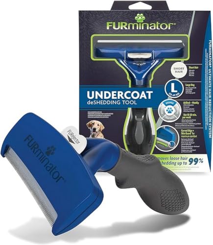 Furminator Undercoat Deshedding Tool for Large Short Hair Dogs 23-41 Kg Clear