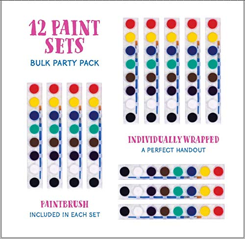 Washable Paint Set for Kids Arts and Crafts Projects 12 Premium Paintbrushes