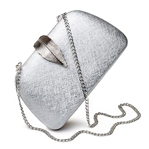 Before & Ever Clutch Purses for Women Silver Purse Women Formal