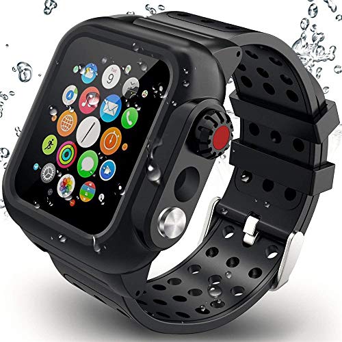 Eeom for Apple Watch Waterproof Rugged Case With Silicone Band 44mm