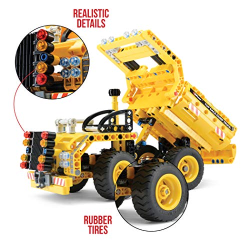 Top Race Stem Building Toys Building Set stem Kits for Boys Gift Toys for Boys Ages 6 7 8 9 10 11 12 13 14 Year olds and up, 2 in 1 Model Set Dump Truck and Airplane 361 Pieces