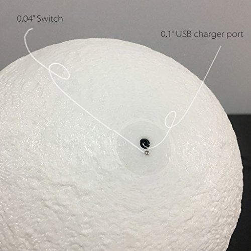 Mydethun Moon Lamp 7.1 inch White & Yellow